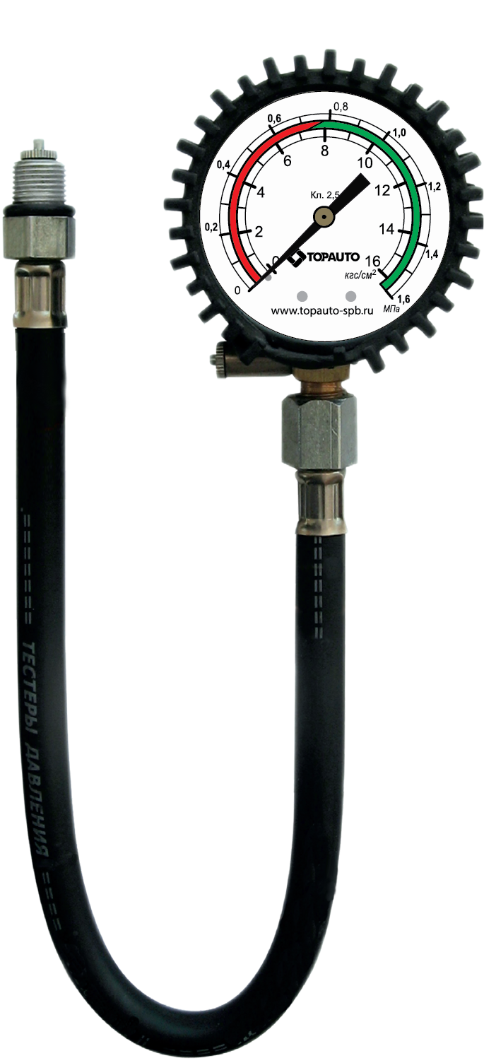 Компрессометр для бензиновых ДВС "Гибкий" (1.6мПа,  М14*1.25) блистер ТОП АВТО (11311)