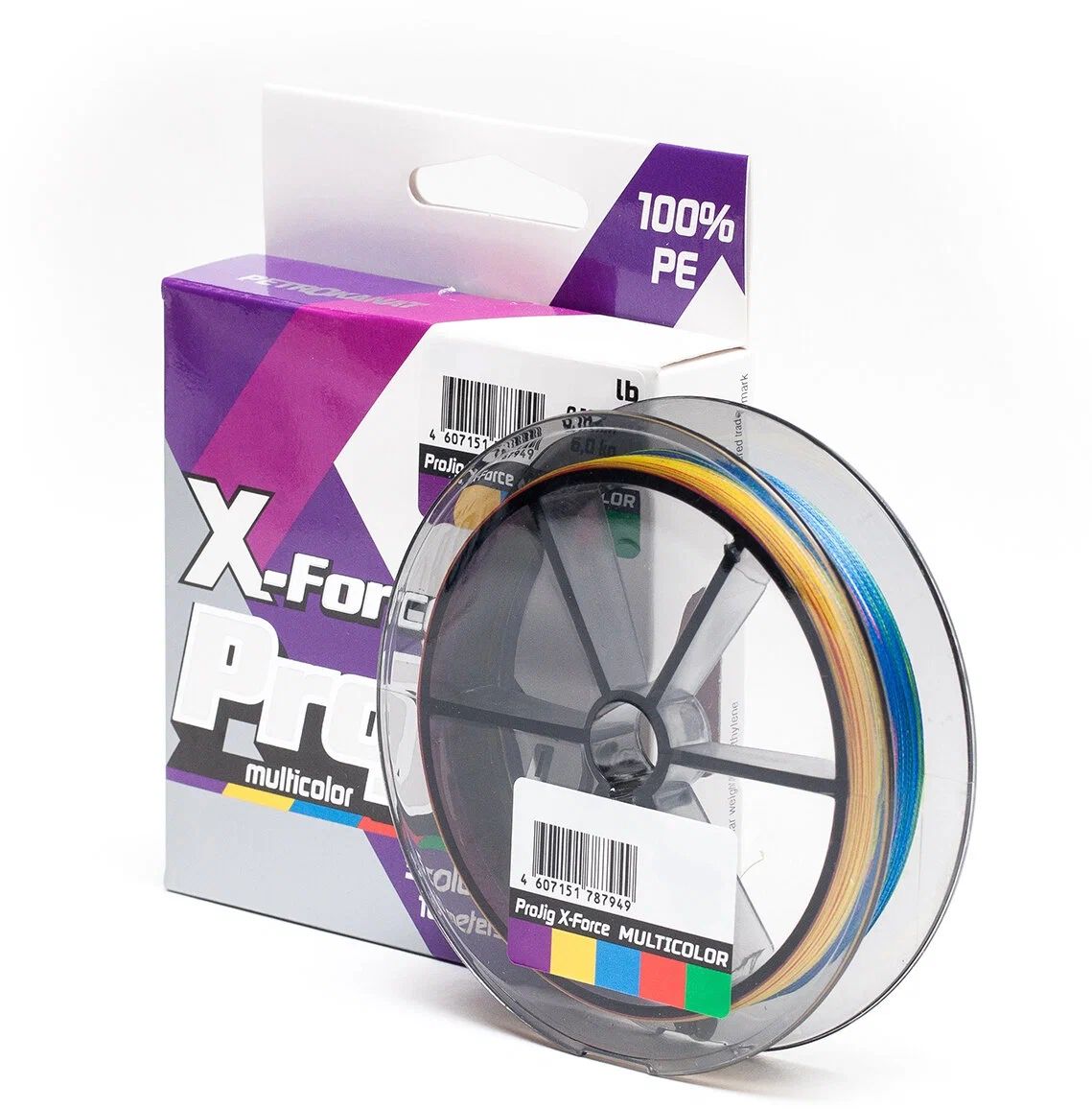 Шнур ProJig X-Force Multicolor 0, 10 мм,  6, 0 кг,  150 м