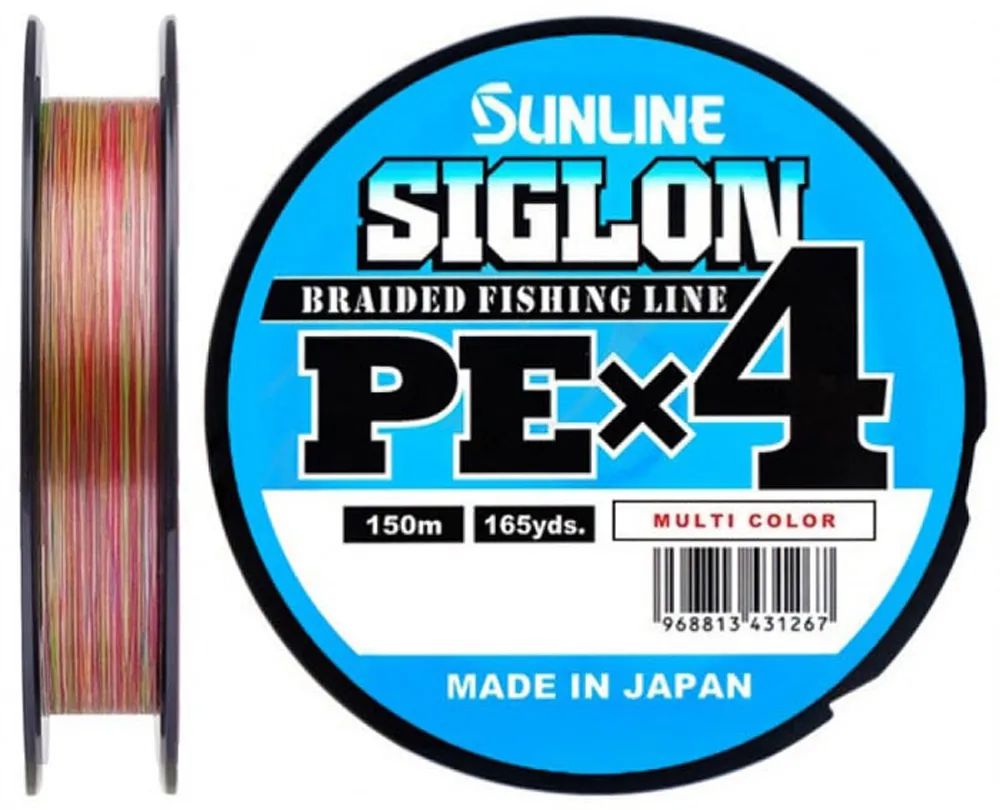 Шнур Sunline SIGLON PE×4 150M(Multicolor 5C) #1/16LB