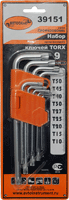 Набор ключей Г-образных TORX Т10*Т50 (9пр.) с отверстием АвтоДело 39151