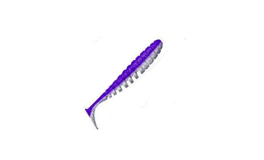Приманка ZUB-SHAD 100мм-4шт,  (цвет 036) фиолетовый верх-натурал низ