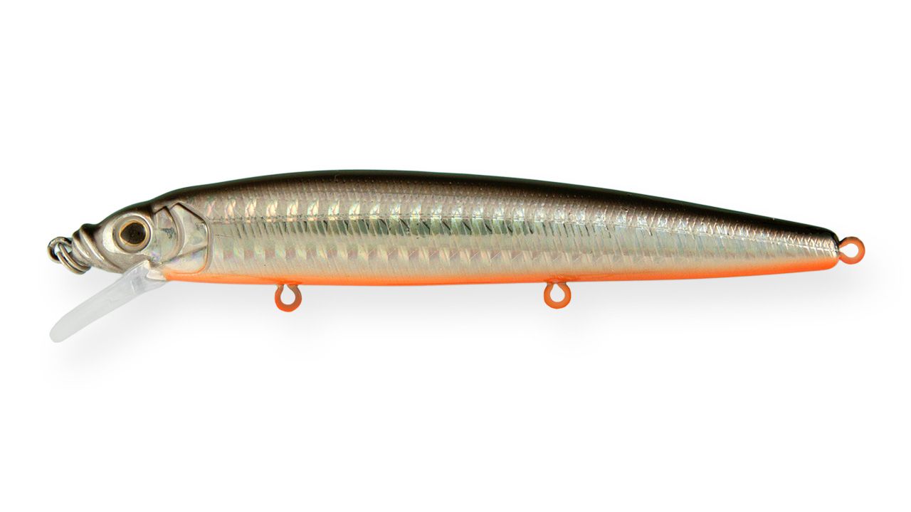 Воблер Минноу Strike Pro Alpha Minnow 115,  115 мм,  12, 5 гр,  Загл. 0, 6м.-1, 6м.,  Плавающий,  цвет: A70-713,  (EG-033F#A70-713)