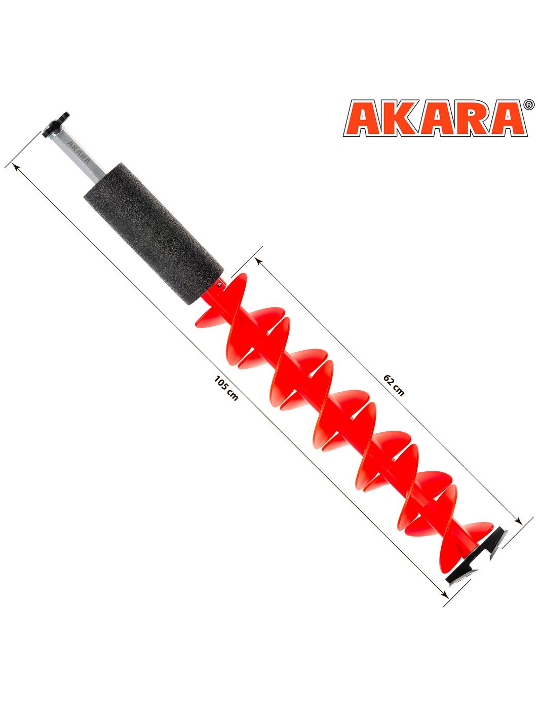 Шнек для шуруповерта Akara Competition L-1, 07 м D130 мм пластик