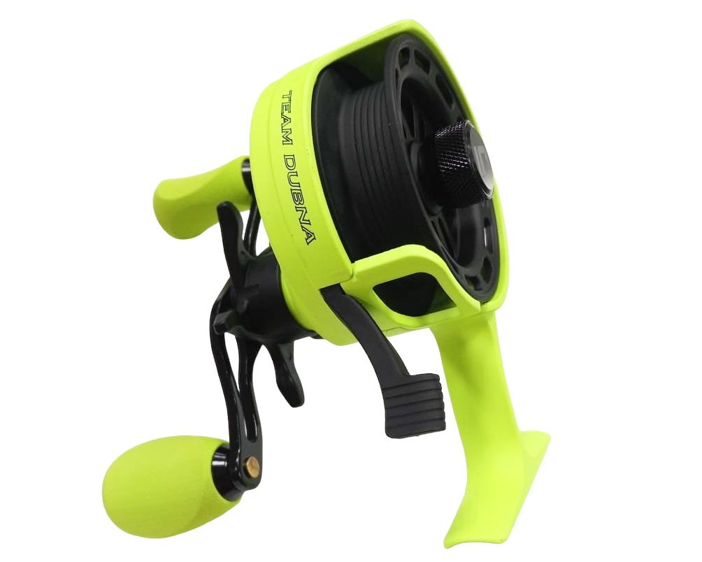 Катушка зимняя Jig It Team Dubna Vib Special G2 LIME,  left hand