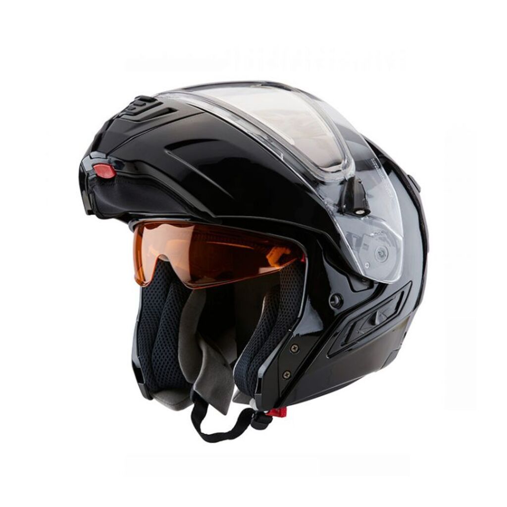Шлем снегоходный ZOX Condor,  стекло с электроподогревом,  черный глянец M