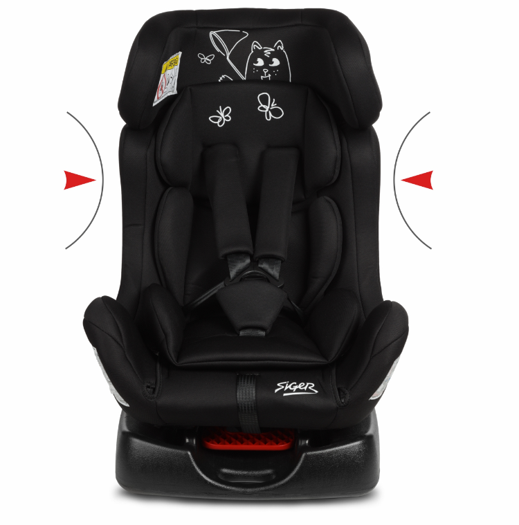 Детское кресло "SIGER" ДИОНА (черный кот) (0-7 лет) (от 0 до 25 кг)