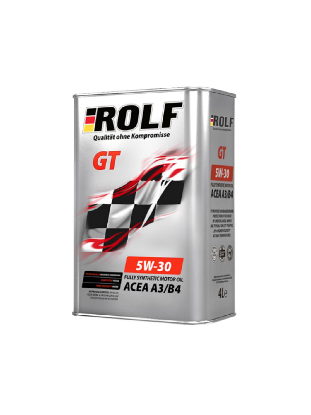 ROLF GT 5W30 A3/B4 4л синтетическое моторное масло