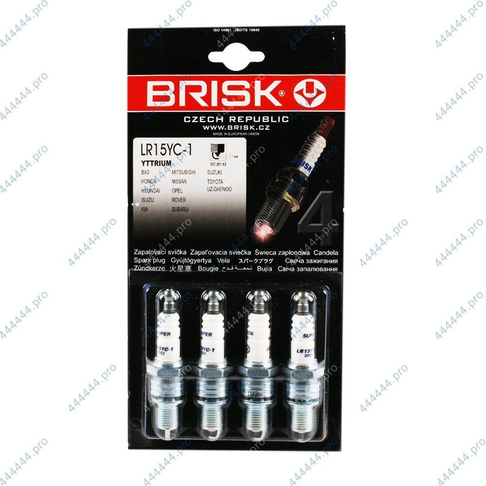 Свечи BRISK LR15YС-1 ВАЗ 2108 8кл.инж. (4шт.к-т)