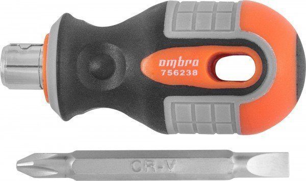 Отвертка РН2*SL6 (38мм) двусторонняя ROUND GRIP OMBRA 756238