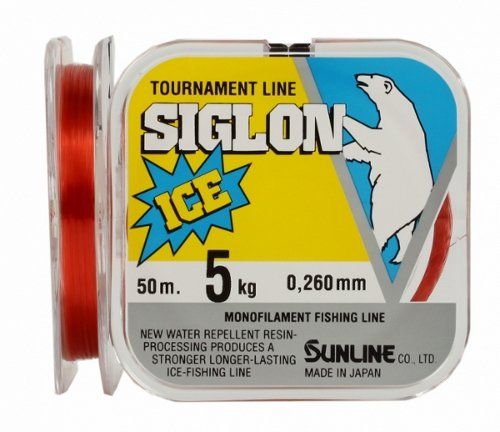 Монолеска SUNLINE Siglon ICE FISHING 50M красная #2.5/0.26mm 