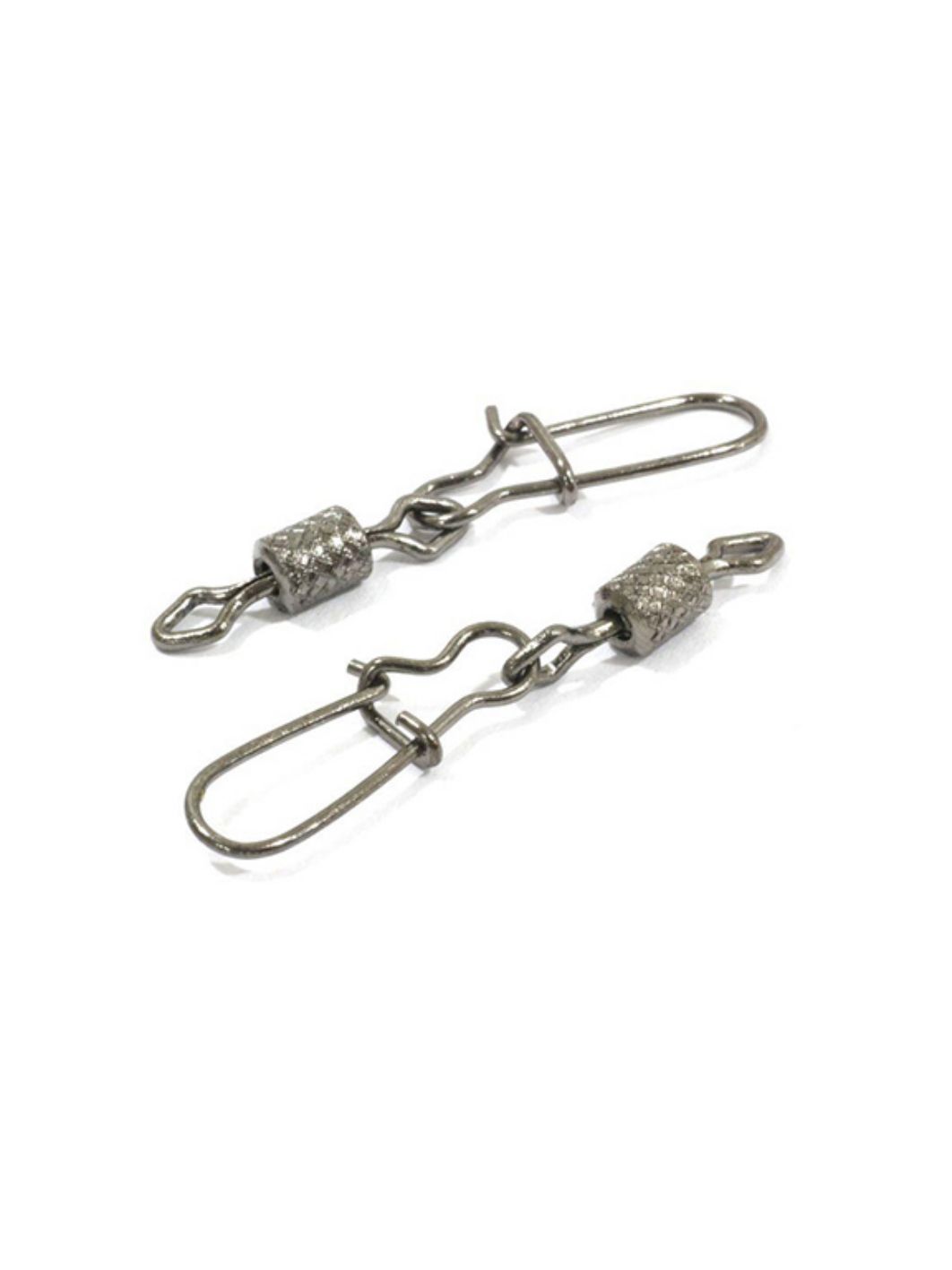 Вертлюг цилиндр с накаткой с застёжкой Duo-Lock № 6х1 20кг. черный никель BLN (10шт)