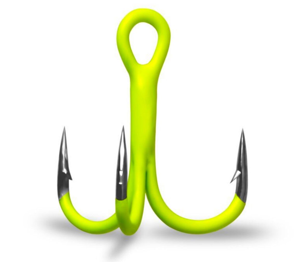 Крючок Gurza-Round treble hook ST-36 UV CHARTREUSE № 2 BC (шт)