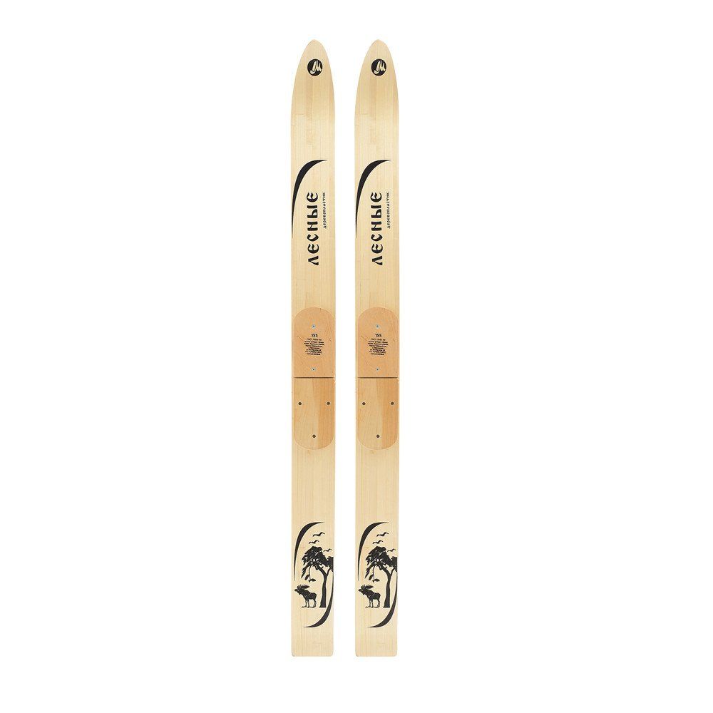 Лыжи дерево-пластик "ЛЕСНЫЕ" 155/11 см