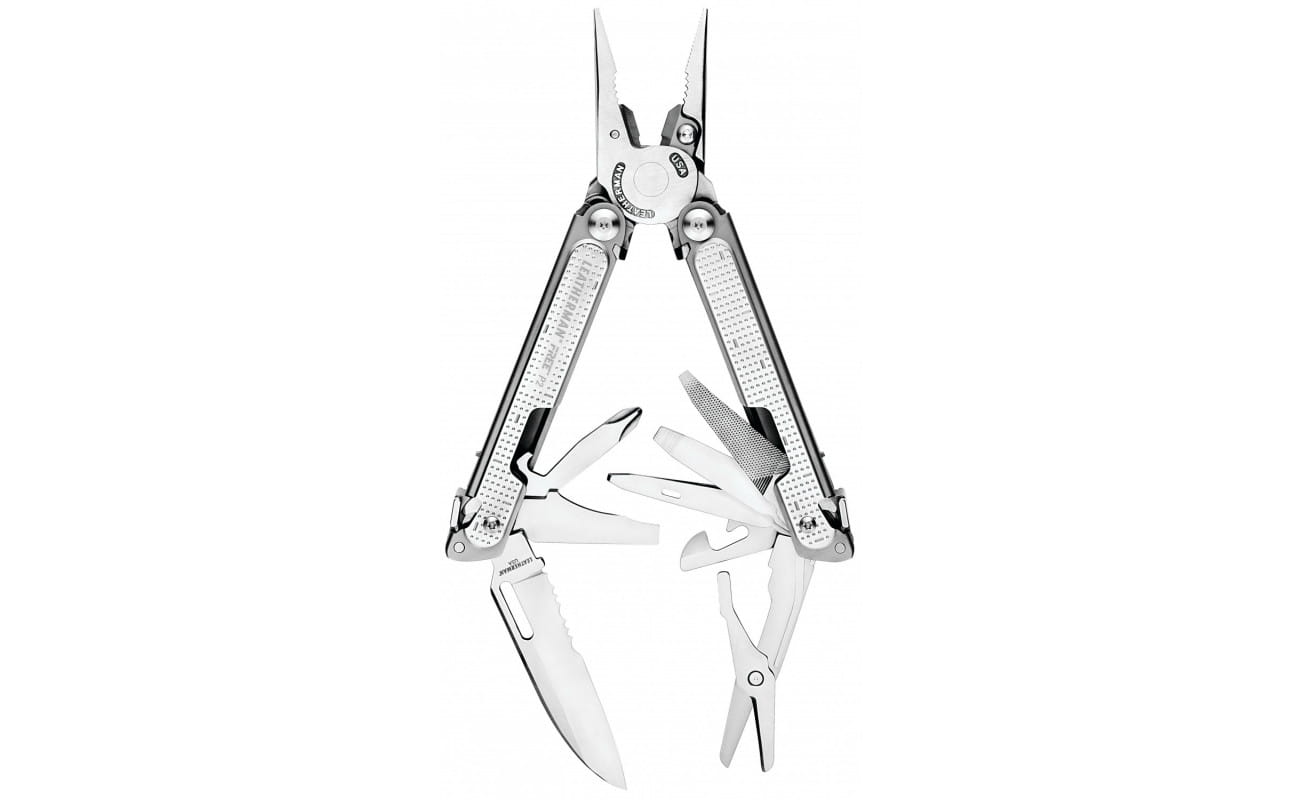 Мультитул LEATHERMAN FREE P2 Stainless 19 инстр.,  7/10, 8 см,  чехол нейлон