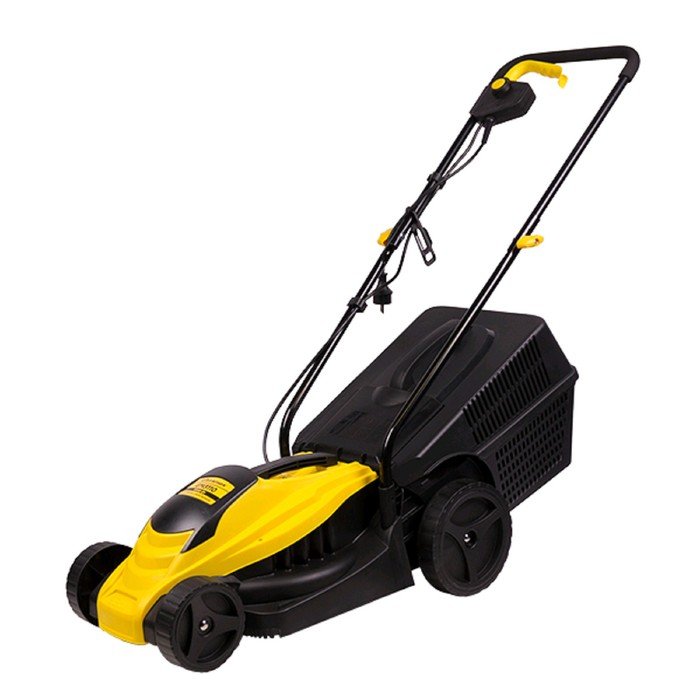 Газонокосилка электрическая CHAMPION EM3110 (1000Вт. ширина кошения 32см,  травосборник 30л,  вес 6, 8кг) 