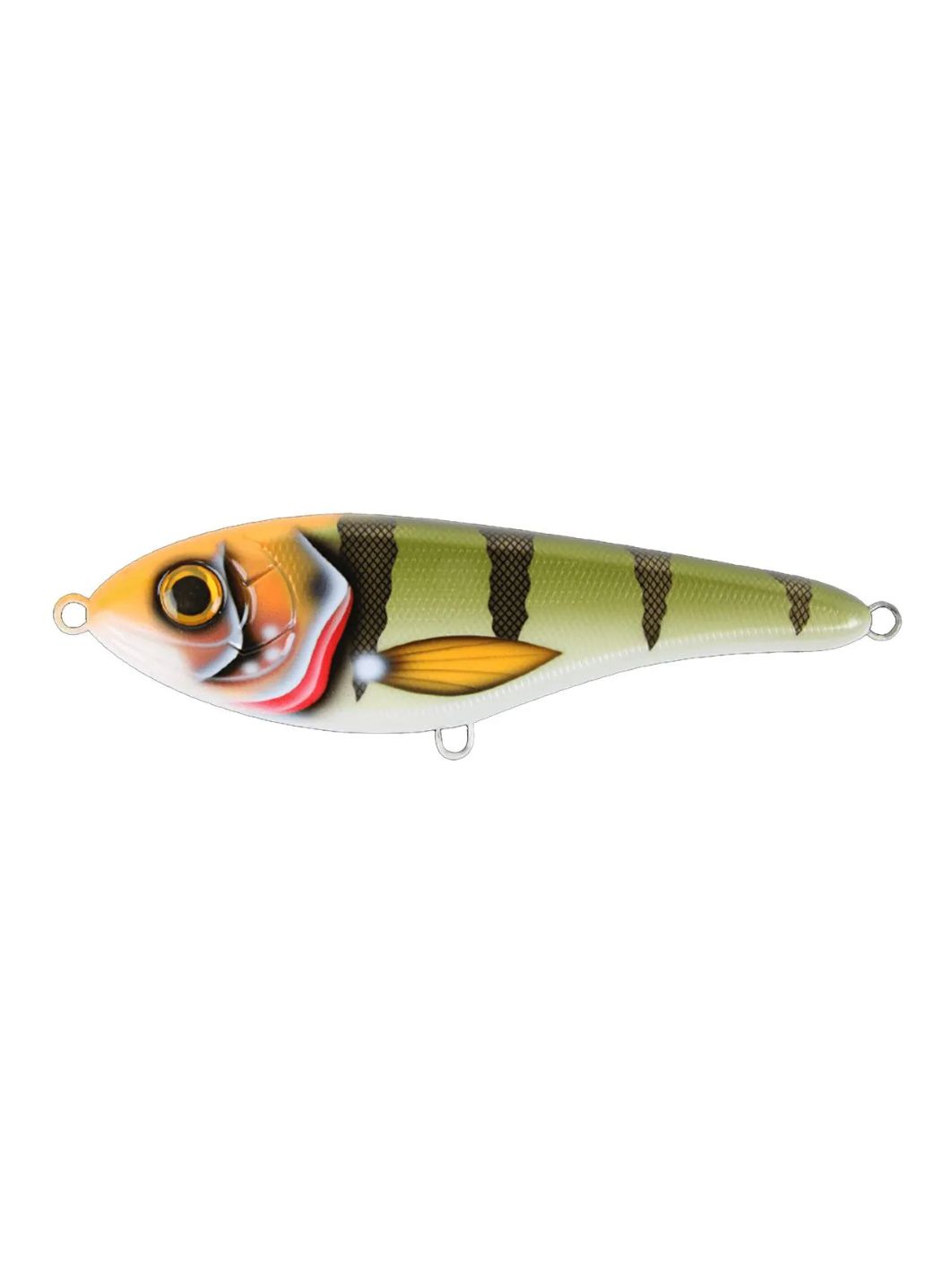 Воблер Джеркбейт Strike Pro Buster Jerk Shallow Runner,  150 мм,  64, 5 гр,  Загл. 1, 0м.,  Медленно всплывающий,  цвет: CWC011 Lightning Perch,  (EG-048S#CWC011)