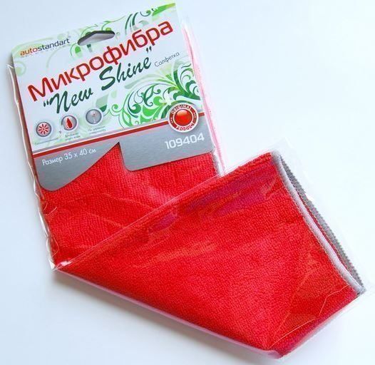 Салфетка "Микрофибра" (35х40см) красная (1шт.) AutoStandart 109404