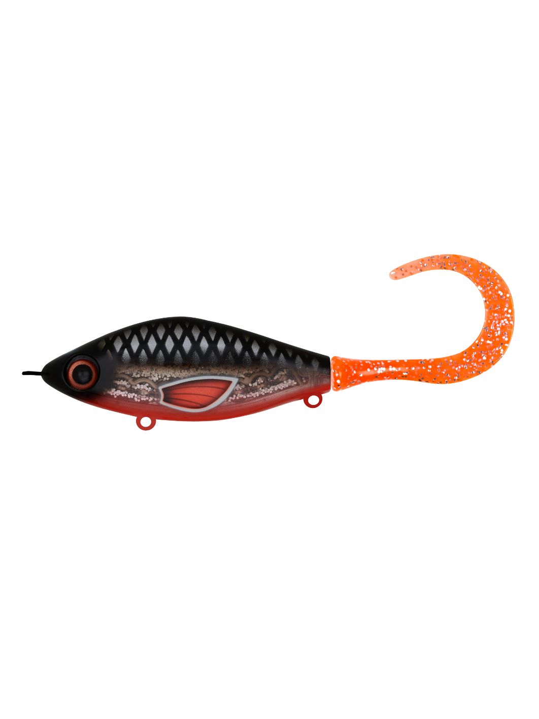 Воблер Джеркбейт Strike Pro Guppie Downsize Sinking,  90 мм,  35, 7 гр,  Загл. 0, 5м.-1, 5м.,  Тонущий,  цвет: A275G Transparent Black-backed,  (EG-208B#A275G)