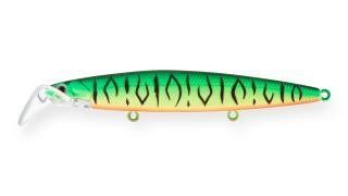 Воблер Минноу Strike Pro Scooter Minnow 110F,  110 мм,  11, 8 гр,  Загл. 1, 5м.-2, 5м.,  Плавающий,  цвет: GC01S Mat Tiger,  (EG-186F#GC01S)