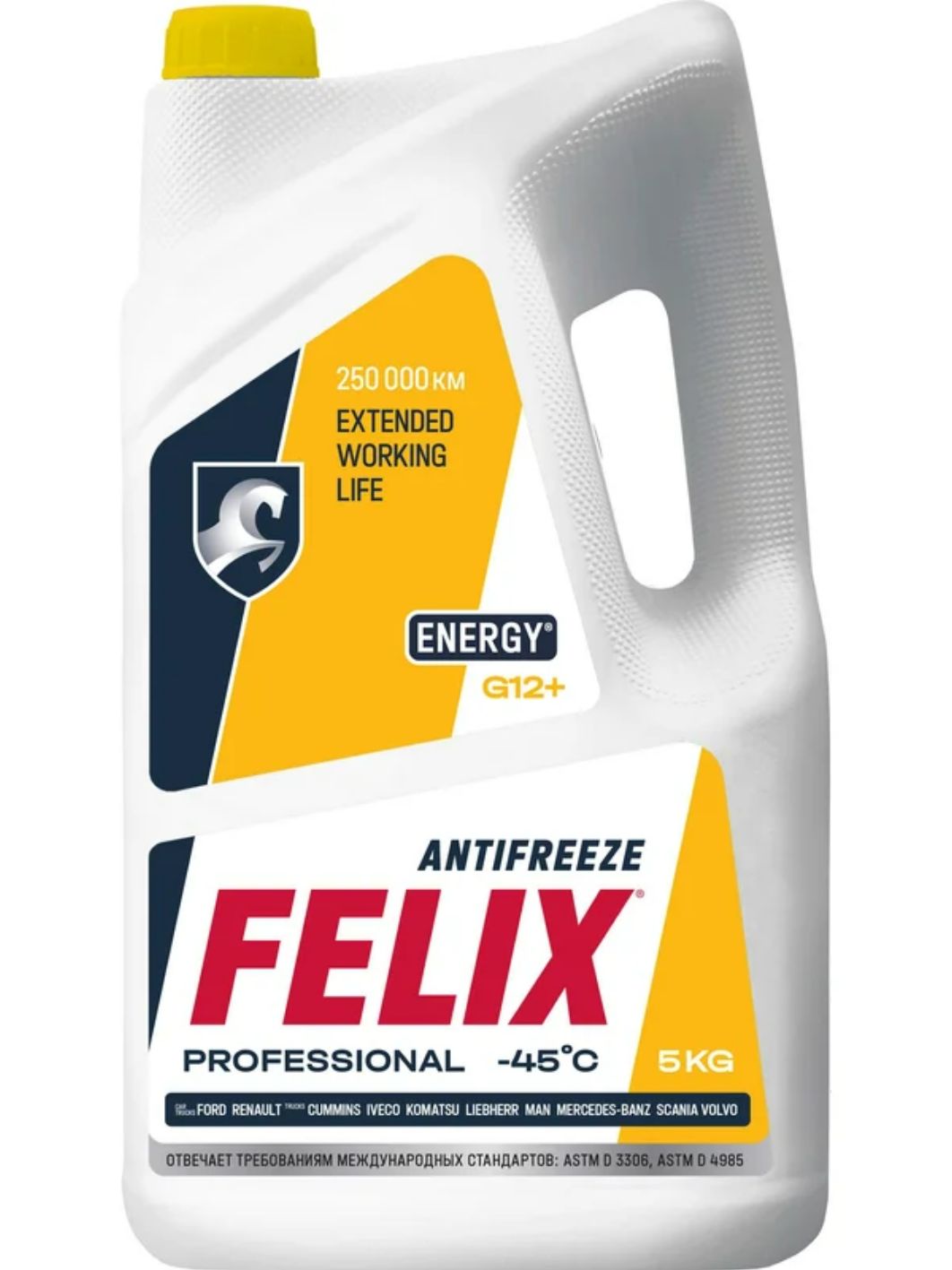 Антифриз FELIX ENERGY G-12+ 5л. желтый