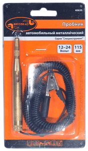 Пробник автомобильный (6-24В) "игла" (провод 3м) АвтоДело 40630