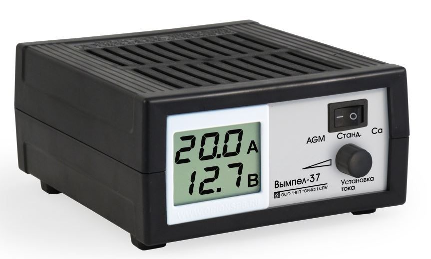 Зарядное устройство Вымпел-37 (автомат,  0-20А,  14, 1/14, 8/16В,  ЖК индикатор)