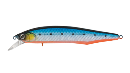 Воблер Минноу Strike Pro Intriger 105SP,  105 мм,  15 гр,   Нейтральный,  цвет: A234-SBO-LU Blue Back Silver OB Fluo,  (EG-194A-SP#A234-SBO-LU)