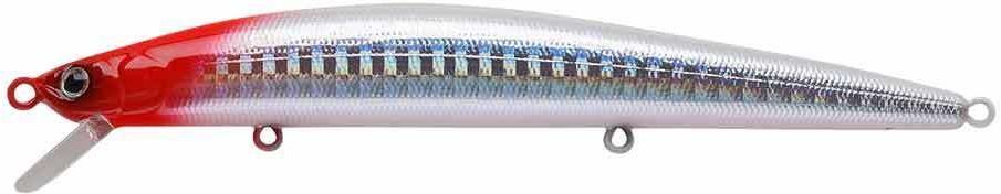 Воблер Минноу Strike Pro Slingshot Minnow 120F,  120 мм,  12, 6 гр,  Загл. 0, 5м.-1, 5м.,  Плавающий,  цвет: 022PPP-713 Redhead Silver,  (EG-145F#022PPP-713)