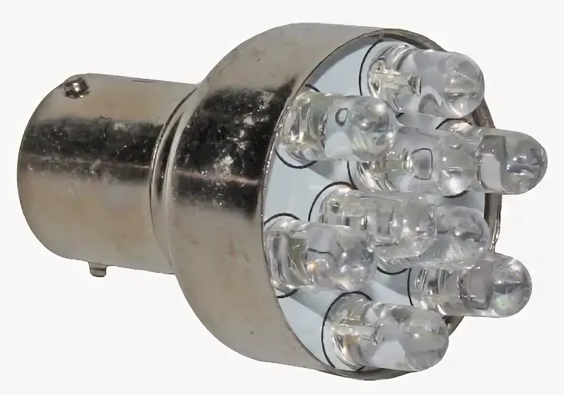 Светодиод 12V P21W (S25) белый 9LED YADA (901973) (1шт.)