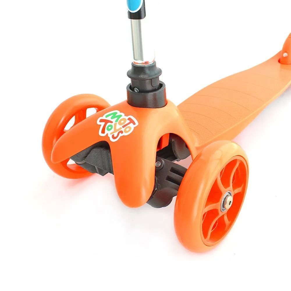 Самокат трехколесный Scooter SK-074,  от 3х лет Оранжевый