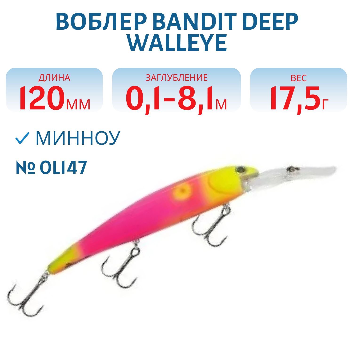 Воблер BANDIT DEEP WALLEYE OL147
