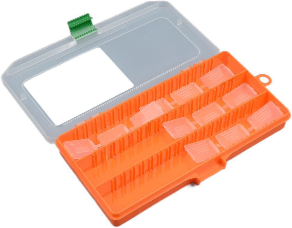 Коробка FisherBox 216sh slim для приманок (220*120*20мм) Orange