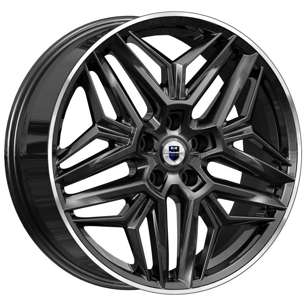 Литой диск КиК Колумб КС1038 7x19/5x114.3 D64.1 ET40 алмаз черный комплект 4шт.