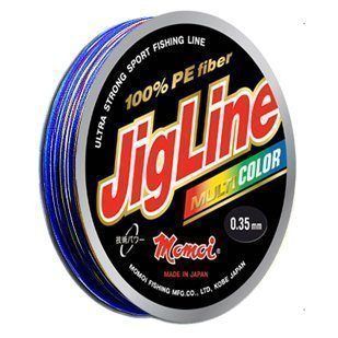 Шнур JigLine Multicolor  0, 27 мм,   22, 0 кг,  100 м 5 цветов по 10м.