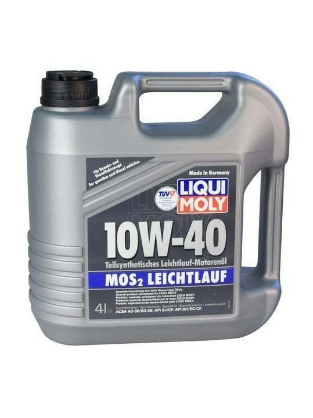 LIQUI MOLY "Leichtlauf MoS2" 10W40 4L полусинтетическое моторное масло с молибденом 1917/6948