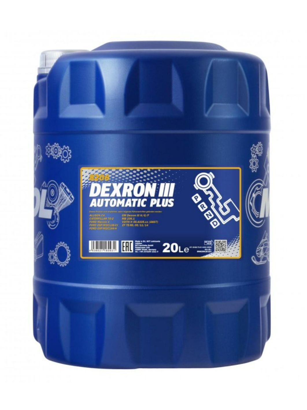 MANNOL ATF Dexron III Automatic Plus 8206 20л трансмиссионное масло