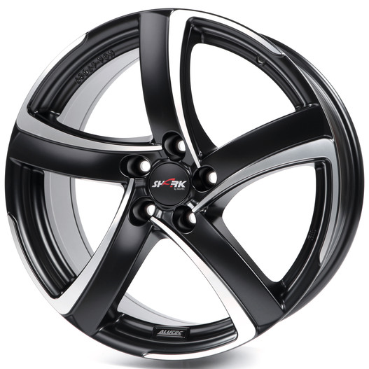 Alutec Shark 7, 5x17 5/100 ET35 d-63, 3 Racing Black Front Polished (SH75735B33-5)