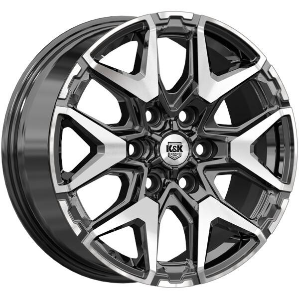 КиК Гангут (КС1176) 7, 5x18 6/139, 7 ET42 d-100, 1 алмаз чёрный (Арт.84176)