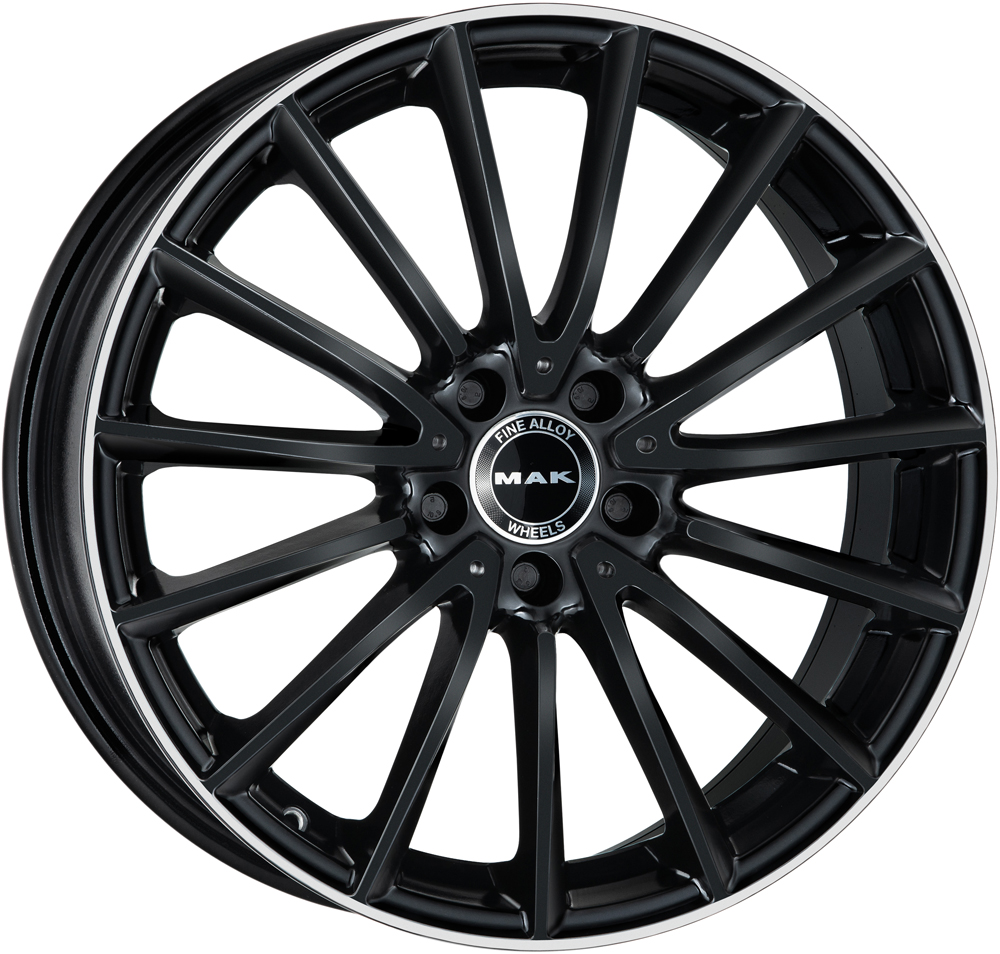 MAK Komet 8, 0x18 5/112 ET43 d-66, 6 Gloss Black Mirror Ring (F8080KMGL43WS3X)