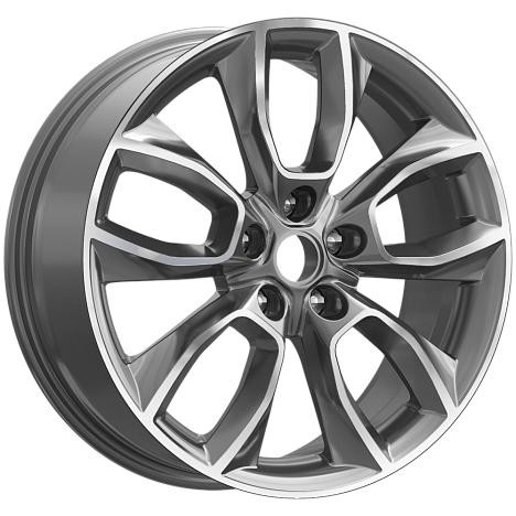 КиК КР001 (Uni-S/CS55 Plus/Belgee X70) 7, 0x18 5/114, 3 ET45 d-60, 1 Diamond Gloss Graphite (Арт.84280)