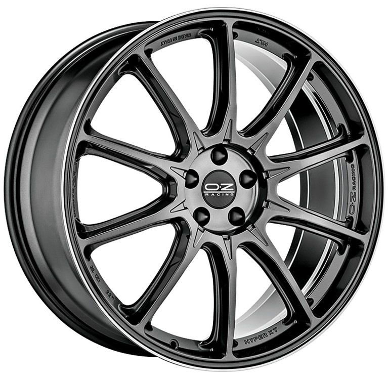 OZ Hyper XT HLT 10, 5x20 5/112 ET41 d-66, 6 Star Graphite Diamond Lip (W01A70200D6)