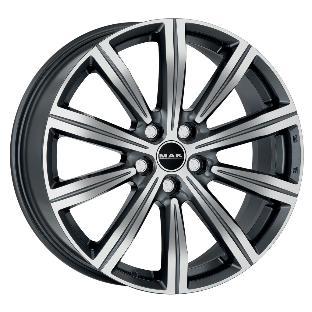MAK Birmingham 8, 0x19 5/108 ET45 d-63, 4 Gunmetal Mirror Face (F8090IRQM45GD3X)
