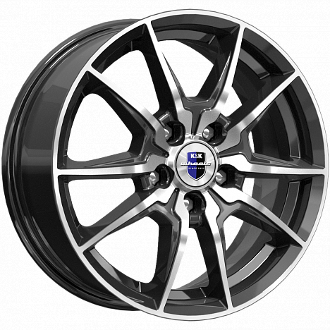 КиК Адамар (КС886) 6, 5x16 5/112 ET50 d-57, 1 алмаз чёрный (Арт.77032)